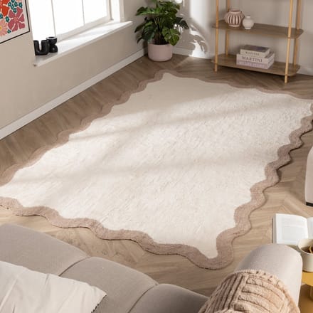 Fraai Wasbaar vloerkleed - Hazy Beige/Creme - 200x290cm