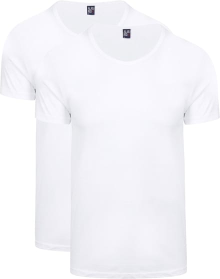 Alan Red T-shirt James 2Pack Ronde Hals Wit (6660)