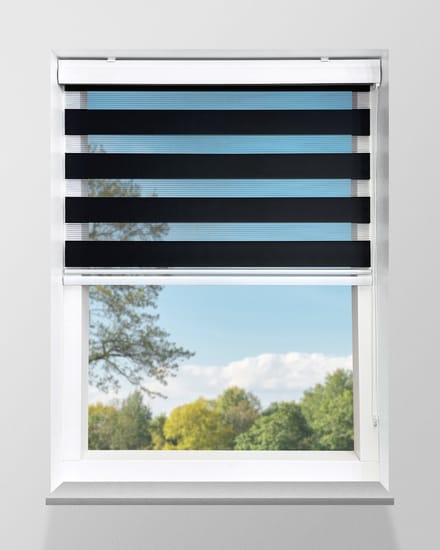 Duo Rolgordijn Lichtdoorlatend - Zwart - 85x175cm