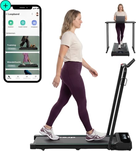 Dreaver Motion Pro - 2 in 1 Loopband Inklapbaar 12KM/U - Inclusief App & Accessoires - Hardloopband - Treadmill - Wandelband - Walking pad - Voor Thuis