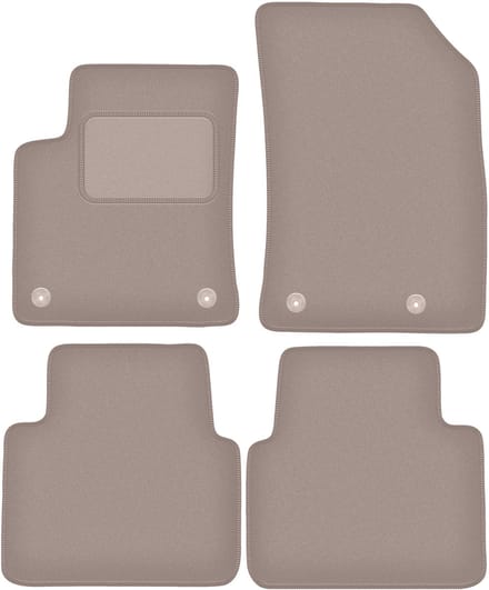 Beige velours vloermatten voor: Opel Crossland X crossover (2017-)