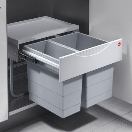 Hailo Tandem S - 12+18 l -  Grijs/Zilver
