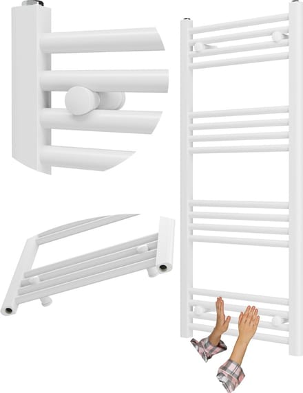 Granitan Badkamerradiator Breno - 50x110cm - Wit - Ladderradiator - Handdoekradiator