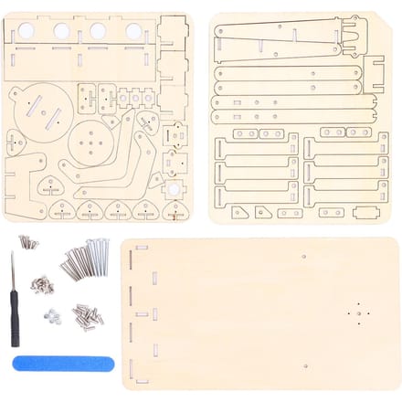Jouet de Construction Bras Robotique Hydraulique en Bois Modèle Mécanique Kit d'Outils pour l'Enseignement DIY