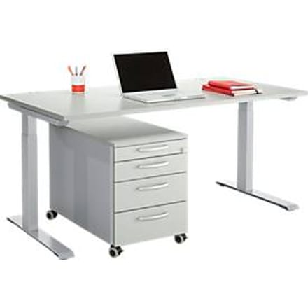 Kantoormeubelset 2-dlg MODENA FLEX, in hoogte verstelbaar, breedte 1600 mm