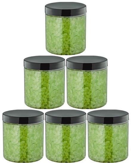 Claudius Badzout Eucalyptus - 300 gram - Pot met zwarte deksel - set van 6 stuks