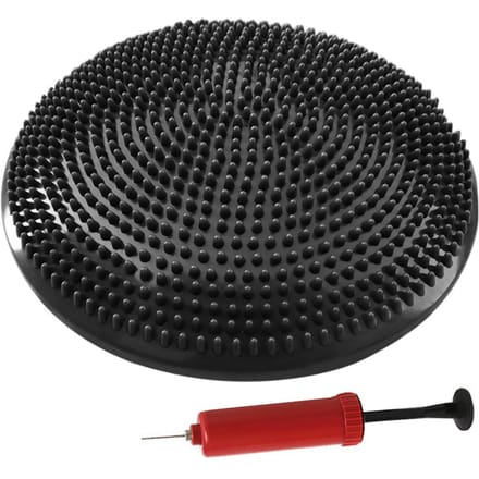 33CM Yoga Balansschijf Opblaasbaar Stabiliteit Wiebelkussen Gratis Handpomp zwart