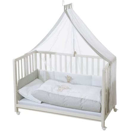 ROBA Babybed Room Bed 60 x 120 cm (Hartenbreker beer, wit)