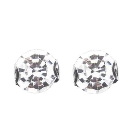 Magneet oorbellen 10 mm zilverkleur