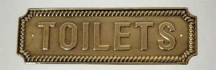 Tekstbord TOILETS Metaal 35,5 x 11,5 x 0,5 cm