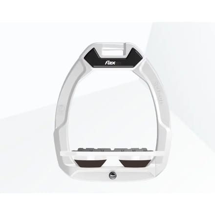 Veiligheidssoepelheid verhoogde stijgbeugels Wit/Wit/Bruin Flex-On Safe-On