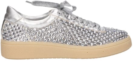 La Strada Sneaker Met Steentjes Zilver Mesh - Damesschoenen - Maat - 36