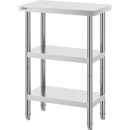 Roestvrij Staal Voedselbereidingstafel Commerciële Keuken Werktafel 14 x24