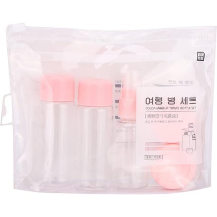 Bouteilles de pulvérisation de maquillage transparentes, conteneur vide de Lotion, Kit de voyage 6 pièces white