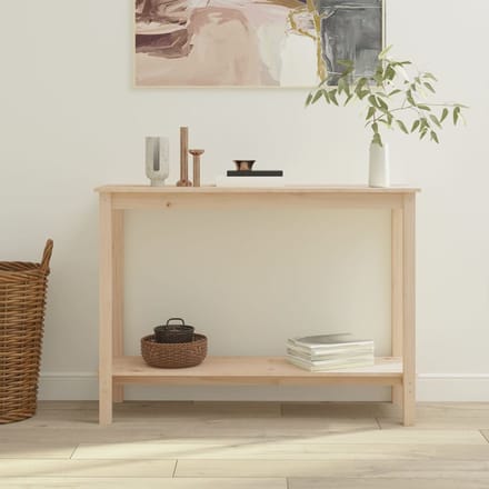 vidaXL - Wandtafel - 110x40x80 - cm - massief - grenenhout