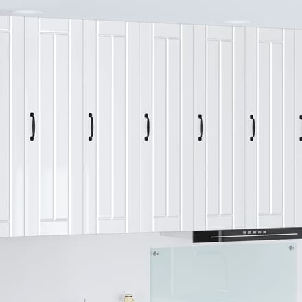 vidaXL - Wandkast - LUCCA - Hoogglans - Wit - 30 - x - 31 - x - 100 - cm - Bewerkt - hout
