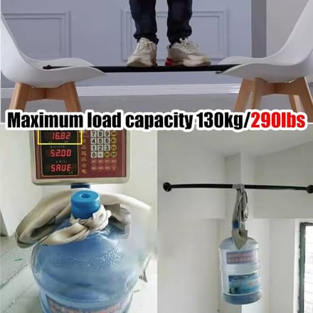 Gordijnroede Hoek - Boogsteun - Paskamers - Wandmontage - 120 cm - Wit