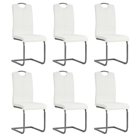 vidaXL Eetkamerstoelen 6 st kunstleer wit