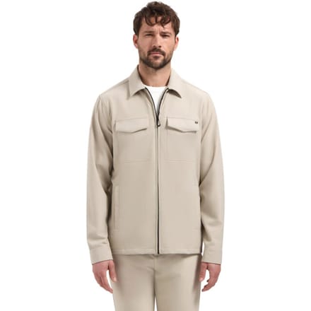 No Excess Overshirt full zipper stretch sedoc stone