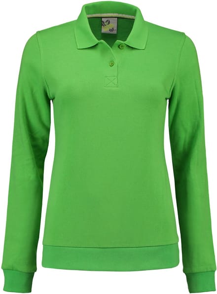 Lemon & Soda polosweater voor dames in de kleur lime in de maat M.
