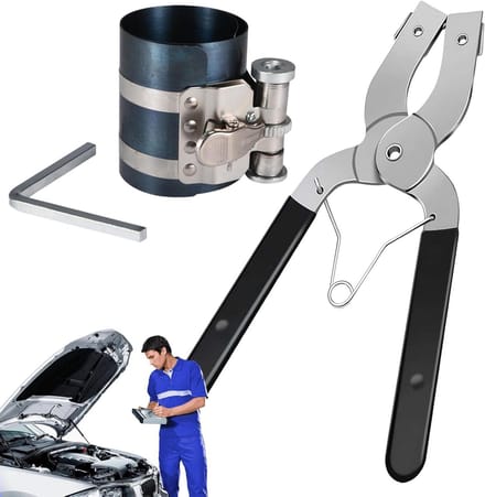 Zuigerring Compressor - Motor Gereedschap - Motor Onderhoud - Instelbaar Maatbereik - 2-7 Inch - Staal