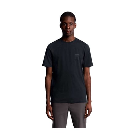 Lyle & Scott Heren T-shirt met ton-sur-ton logo, regular fit (Blauw)
