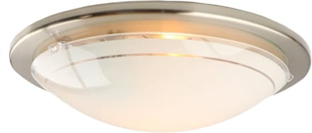 EGLO Planet 1 Plafond- en Wandlamp - E27 - Ø 29 cm - Zilver/Wit
