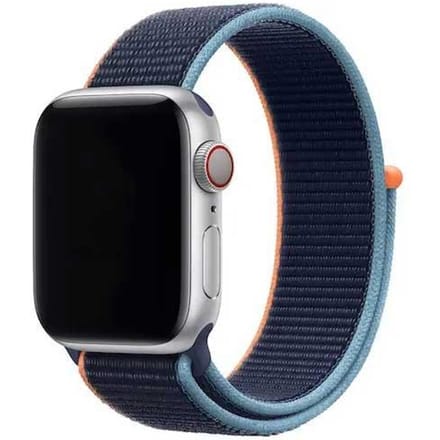 2+1 | Apple Watch Bandje - Geweven - Nylon - Diepzee