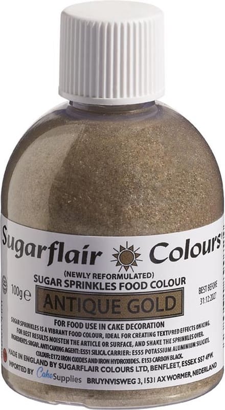 Sugarflair Gekleurde Suiker -Antiek Goud- 100g