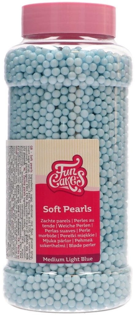 FunCakes Soft Pearls 5mm Lichtblauw 600g