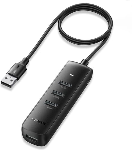 Ugreen - USB - HUB-splitter Type A - 4x USB 3.2 Gen - 1 - zwart - (CM416 - 80657)