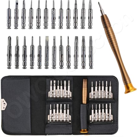 OWO Professionele Schroevendraaier set 25 stuks in 1 compleet voor telefoonreparatie en electronica