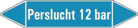 Perslucht 12 bar leidingmarkering op vel 252 x 52 mm - 3 per vel