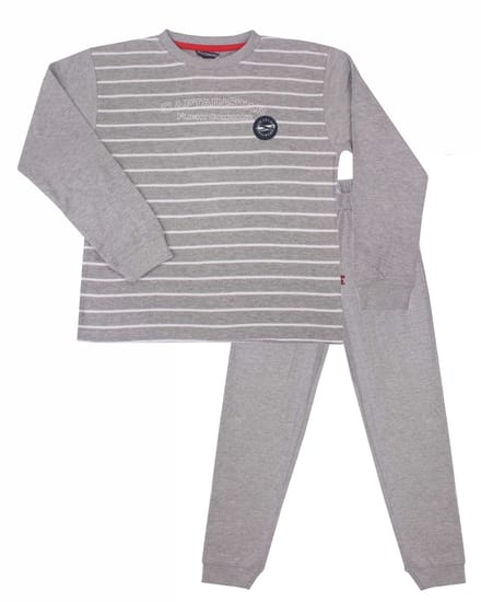 Blue Docks jongens pyjama - Grijs -Lange Mouwen -Maat 128