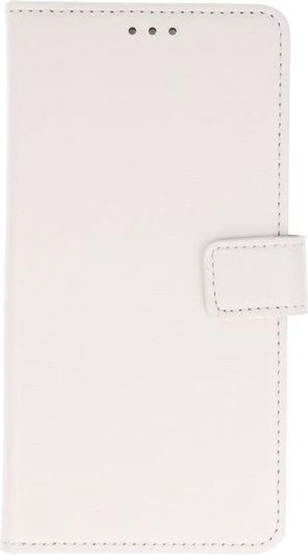 Wit booktype wallet case Hoesje voor Huawei P Smart