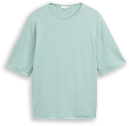 Tom Tailor - Plus Size - Loose fit gebreide trui met kasjmier - Maat 44 - blue haze melange
