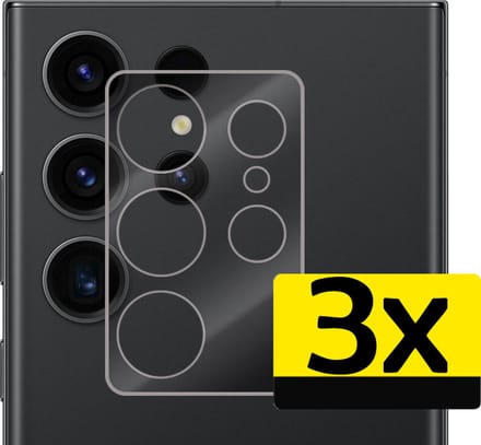 Camera Lens Protector - Geschikt voor Samsung Galaxy S23 Ultra - 3 Stuks - Camera Screenprotector - Beschermglas - Gehard Glas - Tempered Glass - Screen Protector