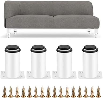 PromoHome 4 Stuks Verstelbare Meubelpoten - Hoogte Instelbaar 0-40 mm - Wit