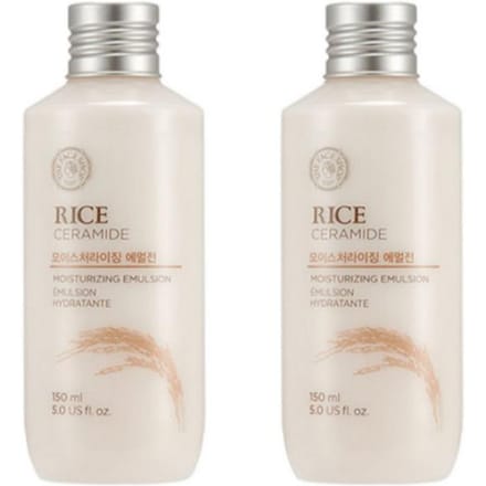THE FACE SHOP Rijst & Ceramiden Hydraterende Emulsie 150ml × 2 white