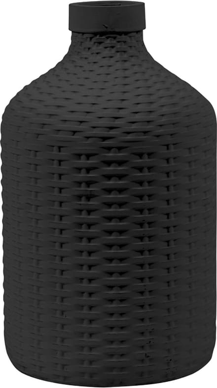 Light&living Vaas deco Ø21x35 cm WICK mat zwart