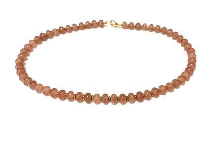 Ketting natuursteen antiek roze