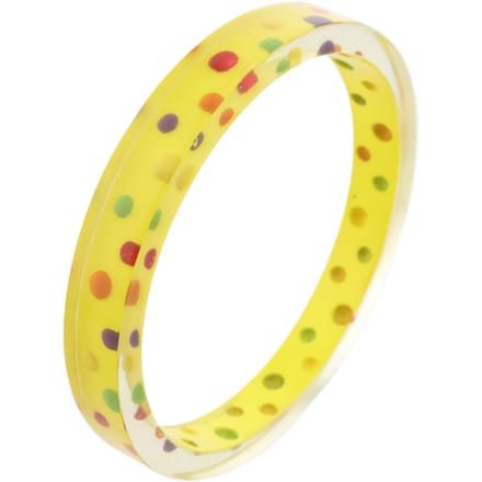 Behave – Armband – Geel – Kunststof – Stippen – Speels – Retro Pop