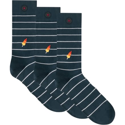 A-DAM 3-pack Casual Socks Striped Rocket Blue Maat: 36-40 | Sokken Outlet | Unisex | Blauw