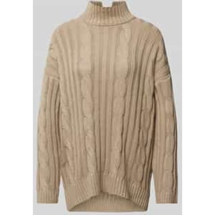 Gebreide pullover met opstaande kraag en wol, model 'HAYDA'