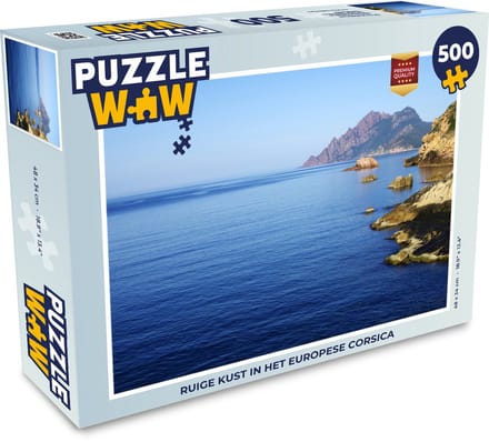 Puzzel Ruige kust in het Europese Corsica - Legpuzzel - Puzzel 500 stukjes