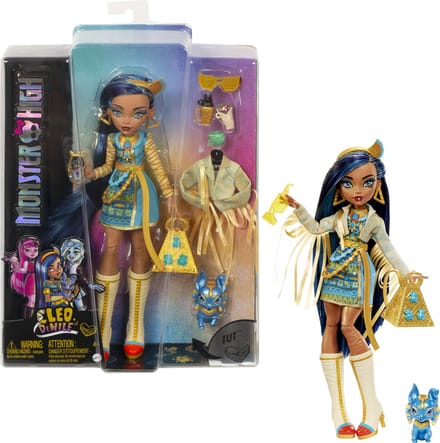 Monster High - Modepop - Cleo de Nile pop met piramide-tas