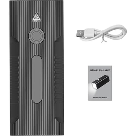 Outdoor noodzaklamp, draagbaar fietslicht, USB oplaadbaar, krachtig licht, waterdicht zwart