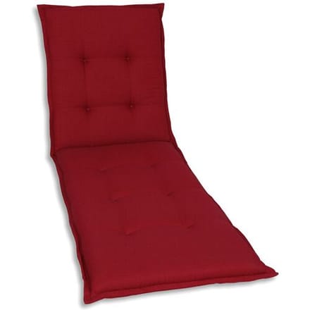 GO-DE Textil Tuinkussen (Stoelkussen voor een ligbed, Kersenrood)