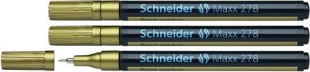 Schneider lakmarker - Maxx 278 - 0,8 mm - goud - 3 stuks - S-127853-3