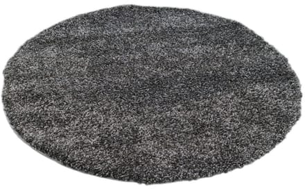 Hoogpolig vloerkleed shaggy Plus 959 5cm hoogte - grijs gemêleerd-Ø 200 cm